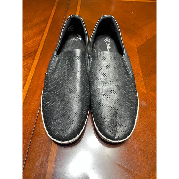 Bella Vita Womens Shoes Sz 10 WW Slide In Sneakers Leather Upper Black Diamond - Picture 2 of 6